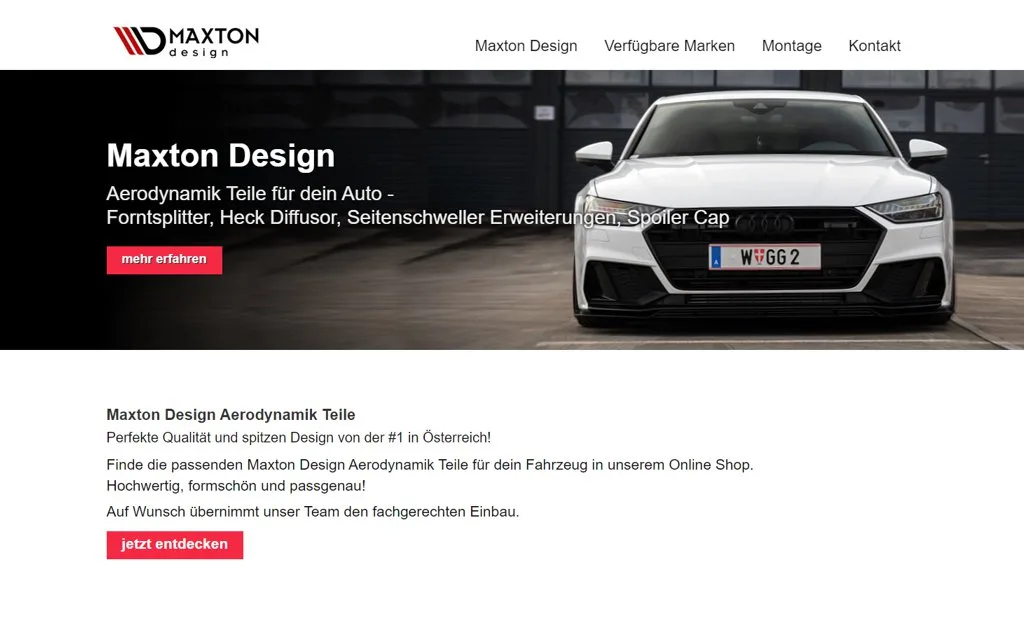Maxton Design: presenting a product range clearly